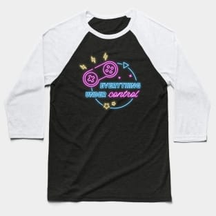 Cool neon gaming quote Baseball T-Shirt